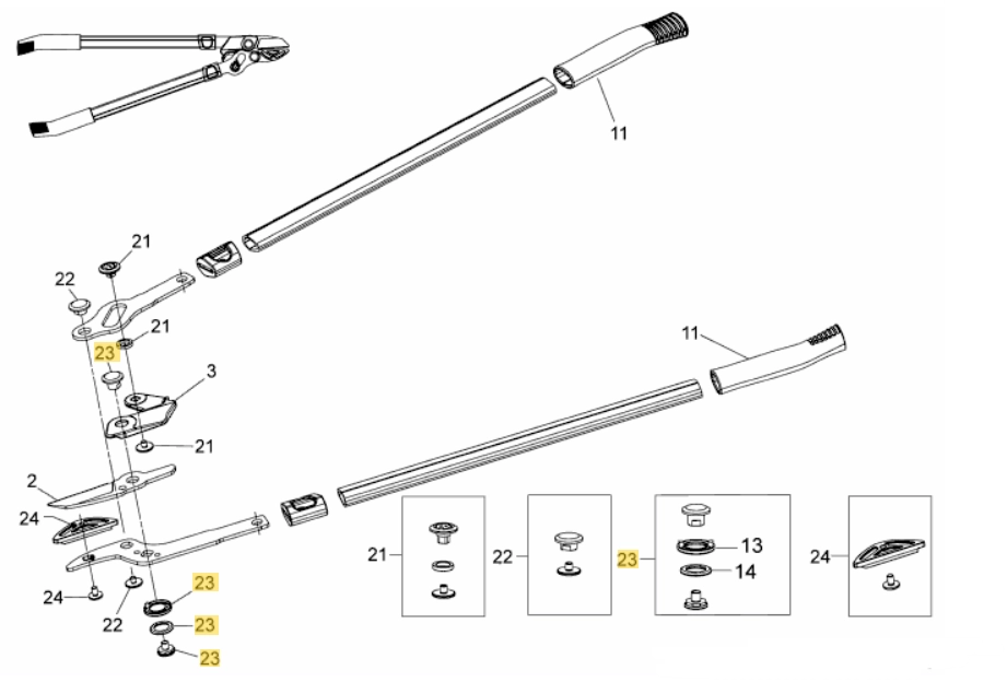 Wolf-Garten ágvágó szerviz kit (753-08083) kép