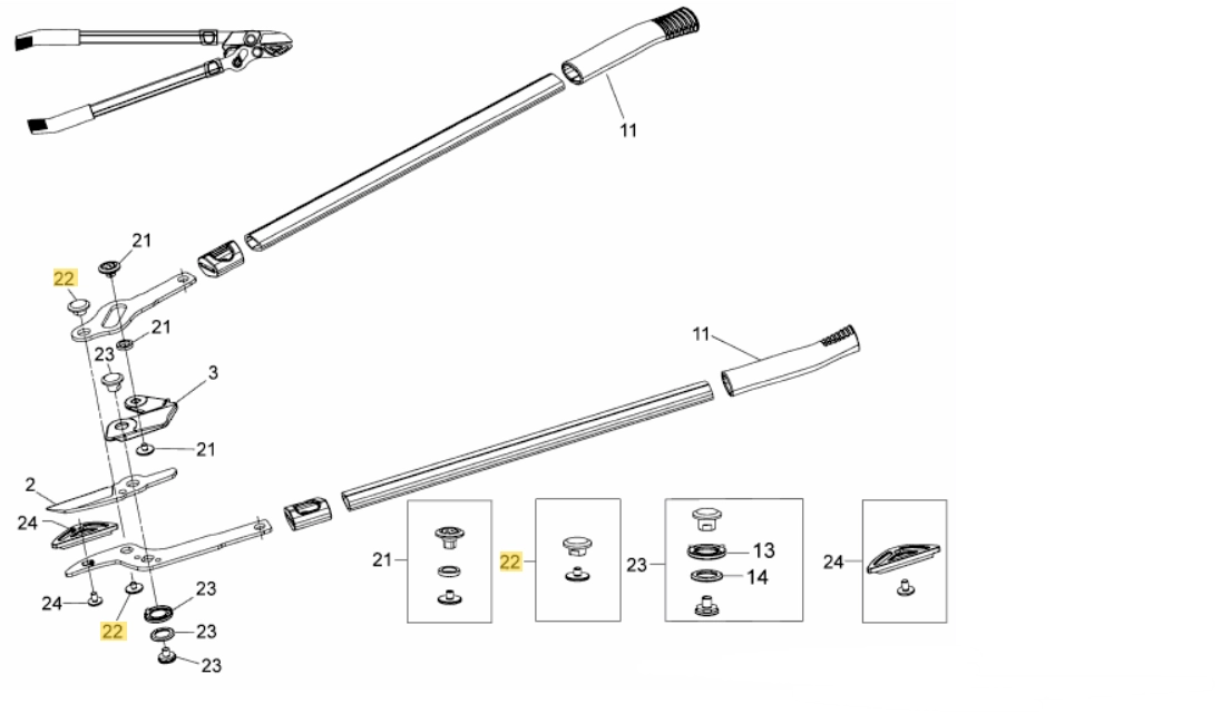 Wolf-Garten ágvágó szerviz kit (753-08082) kép