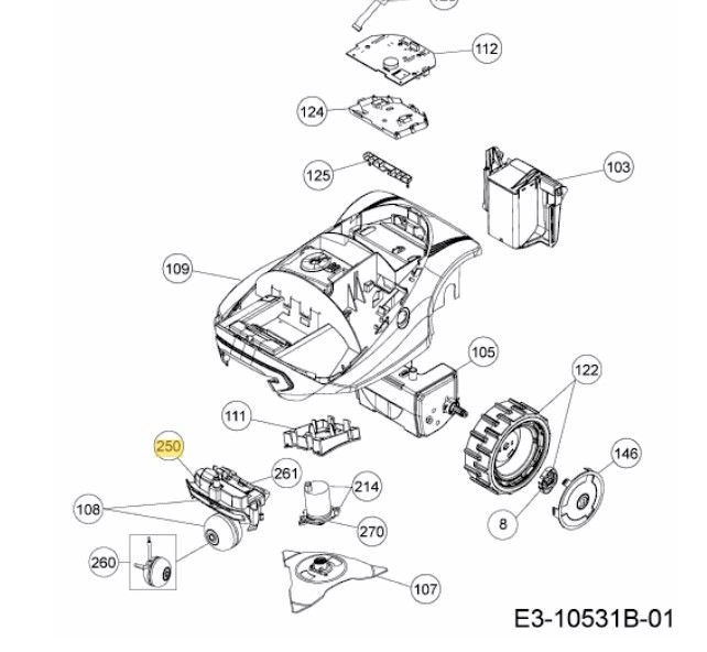 MTD első érzékelő panel RC robotfűnyíróba (2019, 2020) (ESB7103A1)