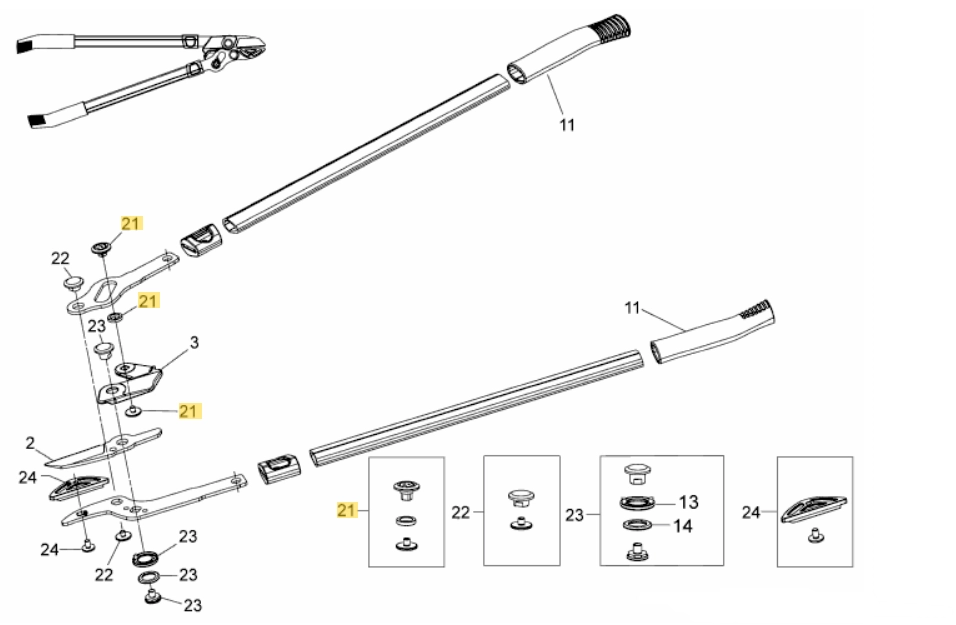 Wolf-Garten ágvágó szerviz kit (753-08081) kép