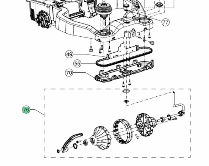 Bolygókerék RK és XR5 robotfűnyíróhoz (753-11207)