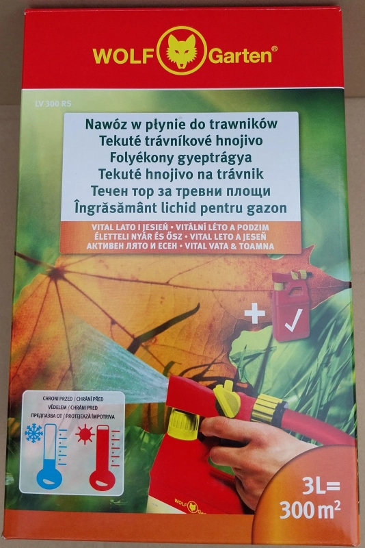 Wolf-Garten LV 300 RS Hosszú hatású folyékony gyeptrágya újratölthető induló szett, 3 liter üres flakonnal (3848830) kép