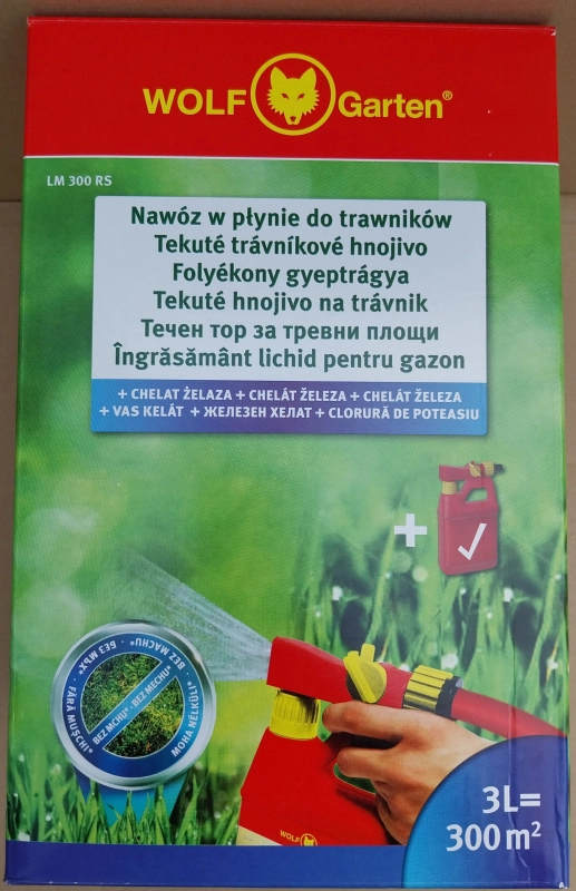 Wolf-Garten LM 300 RS Hosszú hatású folyékony gyeptrágya újratölthető induló szett, 3 liter üres flakonnal (3846830) kép