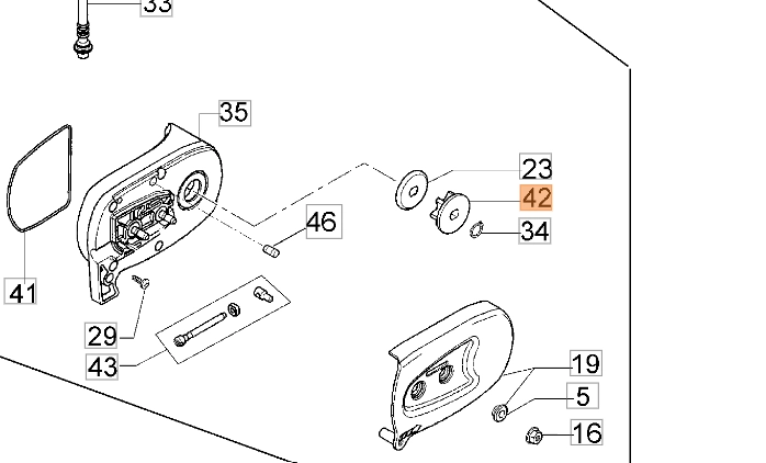 Oleo-Mac Multi Made ágvágó adapter csillagkerék (24-61240070R)