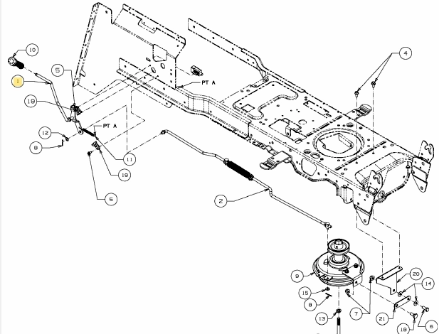 MTD késkapcsoló kar  (647-05047A)