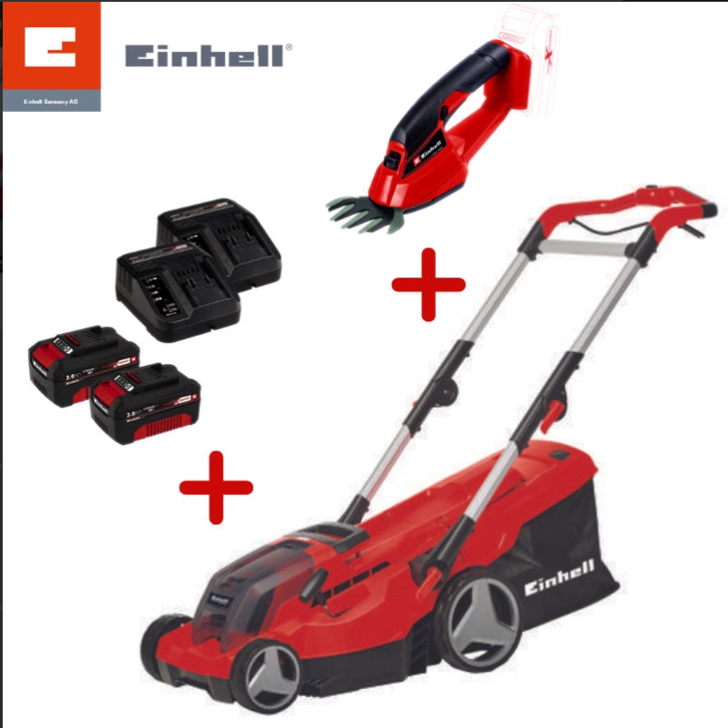 Einhell akkumulátoros fűnyíró szett GE-CM 36/37 Li SET (2X3,0Ah) (3413173) kép