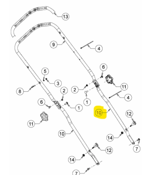 MTD Alsószár 42-46cm euromower , 749-09329637  (749-05047B) kép