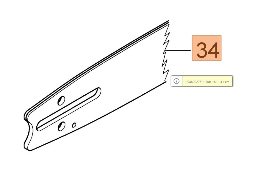 Oleo-Mac láncvezető láncfűrészhez .325x1,5mm 66szem 16