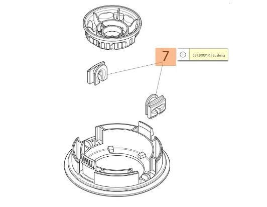 Oleo-Mac szálvezető damilfejhez Load&Go 130mm (24-63120001)