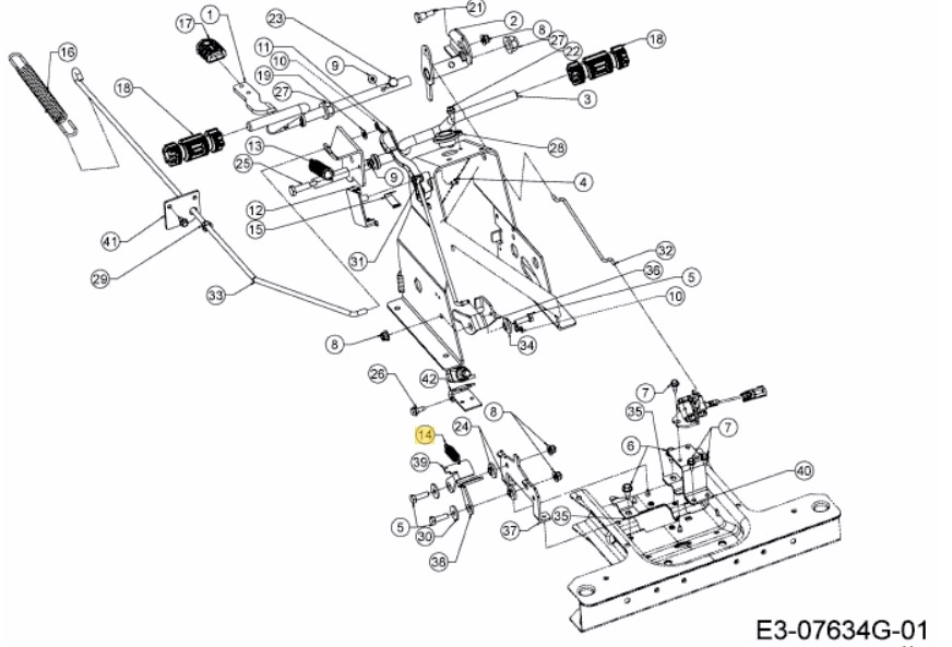 Cub Cadet feszítő rugó (732-04448)