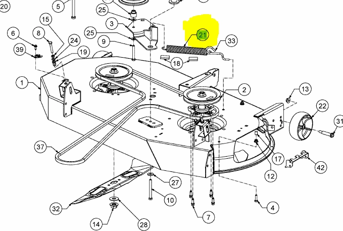 Cub Cadet ékszíjtárcsa feszítő rugó (732-04927)