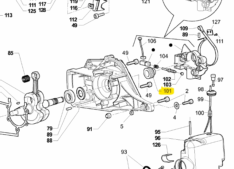 MTD GCS láncfűrész láncolajpumpa csiga (SG-2044300) kép