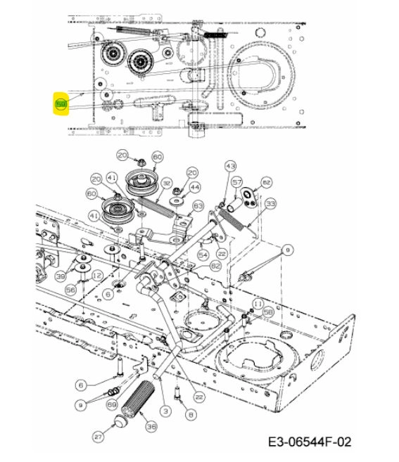 Ékszíj hajtás MTD PL75SD 1/2