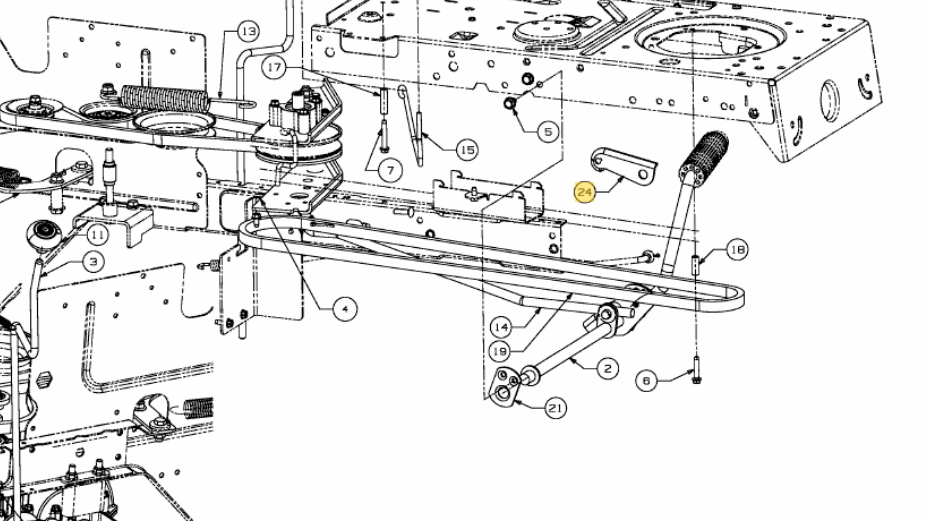 MTD fékpedál kilincs (783-06991637, 783-06991-Z) kép