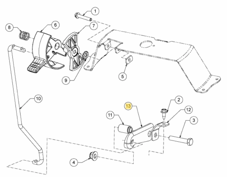 MTD fékpedál kilincs (783-06991637, 783-06991-Z)