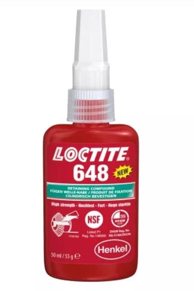 Loctite 648, nagy szilárdásgú hőálló csapágyrögzítő 50 ml (1804974) kép