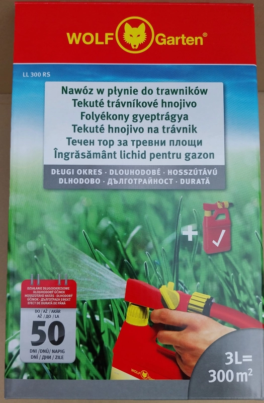 Wolf-Garten LL 300 RS Hosszú hatású folyékony gyeptrágya újratölthető induló szett, 3 liter üres flakonnal (3845830) kép