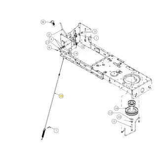 MTD késhajtást kapcsoló bowden, 746-04173 (05-12965)