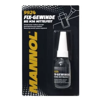   MANNOL 9924 Fix-Gewinde Mittelfest – csavarrögzítő, közepes szilárdságú, 10 ml (086049)