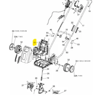 MTD elektromos kapálógép relé-panel (092.61.449)