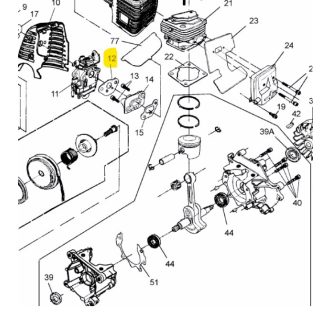MTD BC 52 kifufogó tömítés (092.63.588)