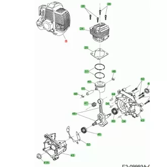 MTD BC 43 komplett motor (092.63.723)