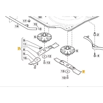Stiga fűnyíró kés szett 85 cm 2db (1134-9116-01)