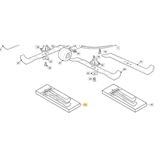 Stiga fűnyíró kés szett 122cm  mulcs, 2db (1134-9229-01)