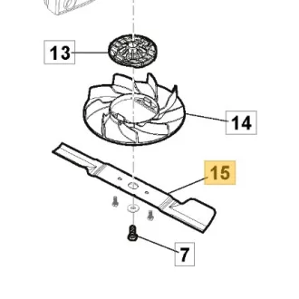 Stiga fűnyíró kés 38 cm (118805686/0)