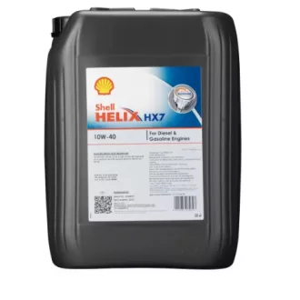   Shell Helix HX7 10W-40 motorolaj 20 L, API SN, ACEA A3/B3, A3/B4, MB jóváhagyás 229.3, VW 501.01/505.00, (12550054630)