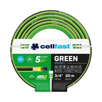   CELLFAST Locsolótömlő 5 rétegű GREEN  3/4&quot  20 m (15-122)