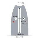 Windsor láncvezető, 3/8-1.3, 56, 16"-40 cm, 3 szegecses, MTD GCS 46/40 (16CJL50SSR)