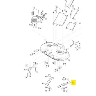 Stiga fűnyíró kés bal 36 cm (184109506/0)