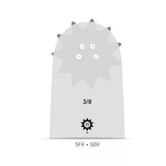   Oregon láncvezető 3/8-1,6mm 72 szem 4 szegecses Stihl 20" - 50cm AdvanceCut™ (203SFHD025)
