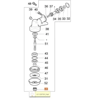   Oleo-Mac Késfelfogó anya 746,750,755, MultiMate, 10x1,25 balos (24-61110075R)