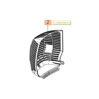 Oleo-Mac Kipufogó burkolat BC 530, 550 (24-61400033)