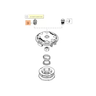   Oleo-Mac adapter, csavar apás M8x1.25, Load&Go 130mm (24-63120042)
