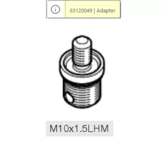   Adapter csavar, apás M10 x 1,5 LHM - Load&Go 130mm - 63129002+63129008+63129015 (24-63120049)