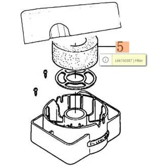   Oleo-Mac Légszűrő betét szivacs - K 700 H, K 800 H-HC-HT motorok,  kapálógépek (24-L66150387)