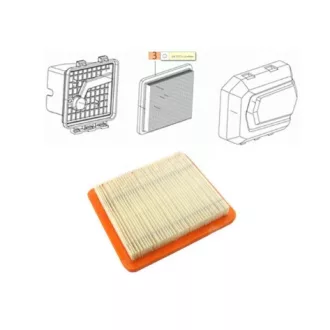   Oleo-Mac levegőszűrő papír EMAK motorokhoz 132x114mm - K 605,655,805, 2013/11-tól (24-L66150715)