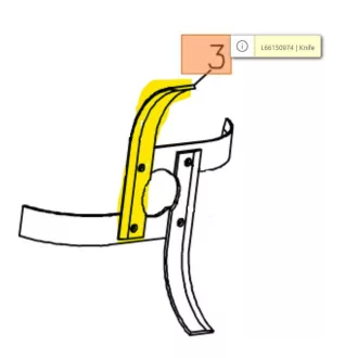   Oleo-Mac Kapakés JOBB 1db - MH 175 RK-RKS, MH 197 RK-RKS, MH 198 RK (24-L66150974)