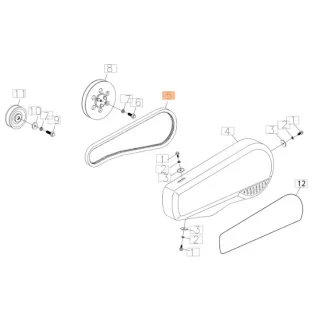   Oleo-Mac Ékszíj MH 198 RKS, kapálógéphez  (K 800 HC ) 17x914 Li (24-L66151639)