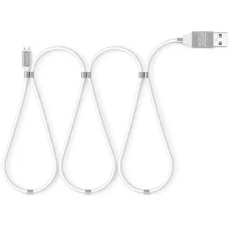 Adatkábel mágneses micro usb2a fehér 55446m-wh  (266327)