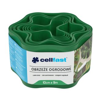   CELLFAST Ágyásszegély hullámos 10 cm x 9 m zöld (30-001H)