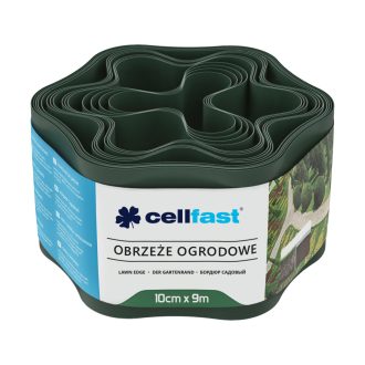   CELLFAST Ágyásszegély hullámos 10 cm x 9 m sötétzöld (30-021H)
