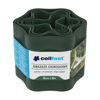   CELLFAST Ágyásszegély hullámos 15 cm x 9 m sötétzöld (30-022H)