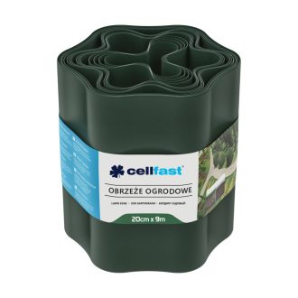   CELLFAST Ágyásszegély hullámos 20 cm x 9 m sötétzöld (30-023H)