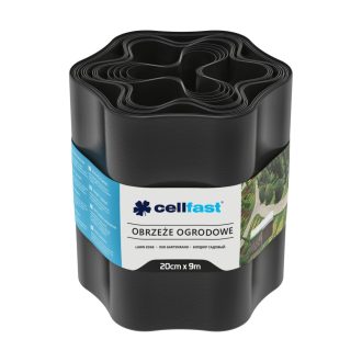   CELLFAST Ágyásszegély hullámos 20 cm x 9 m fekete (30-033H)