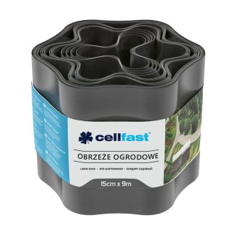   CELLFAST Ágyásszegély hullámos 15 cm x 9 m grafit (30-052)