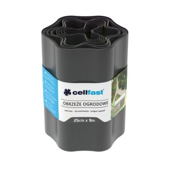   CELLFAST Ágyásszegély hullámos 25 cm x 9 m grafit (30-054)